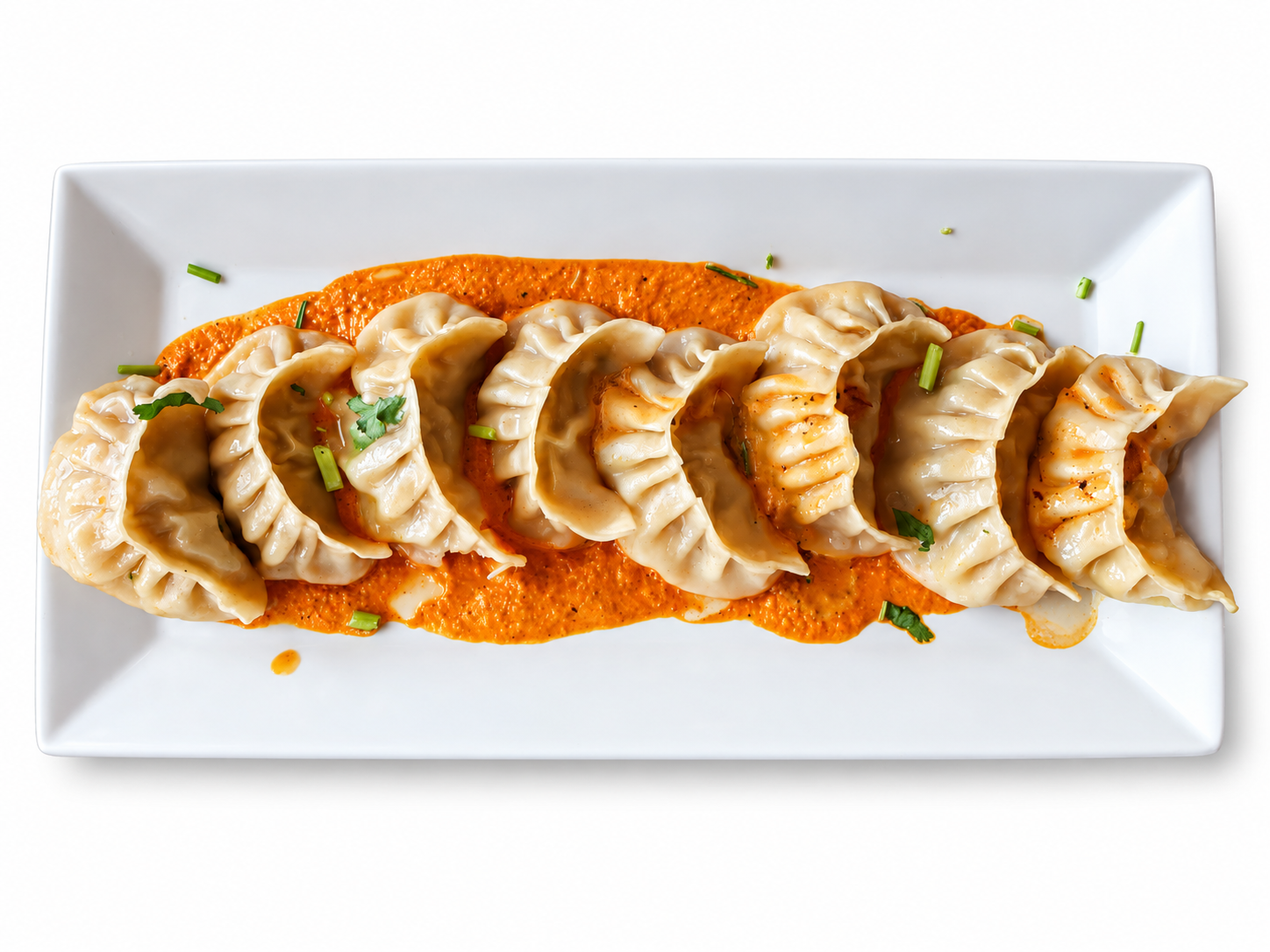 A plate of momos, Nepali dumplings, at Himchuli Highlands in Denver