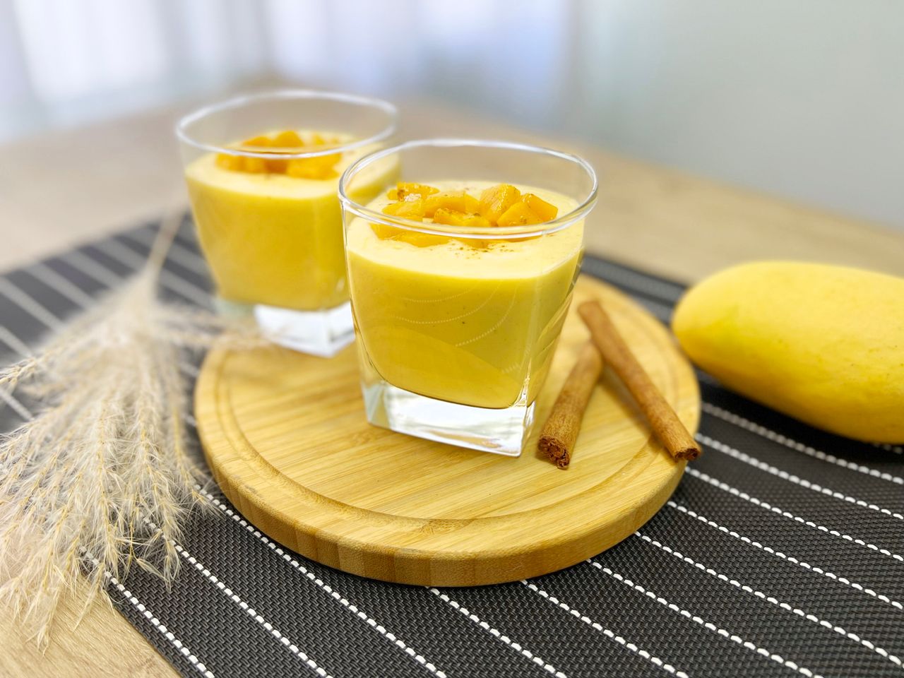 A glass of mango lassi at Himchuli Highlands in Denver