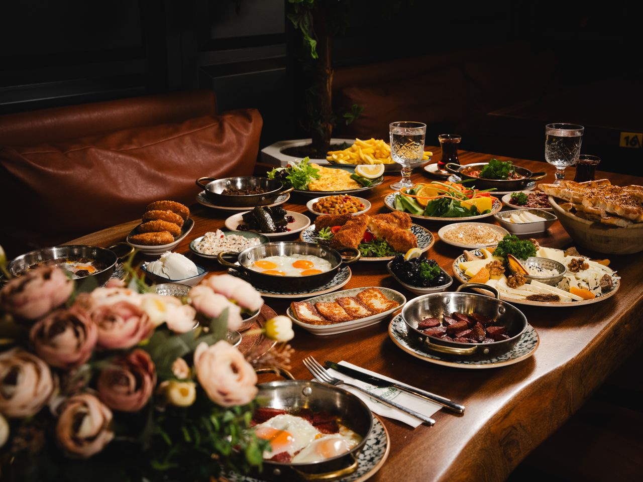 A thali platter with rice, lentils and curries at Himchuli in Denver