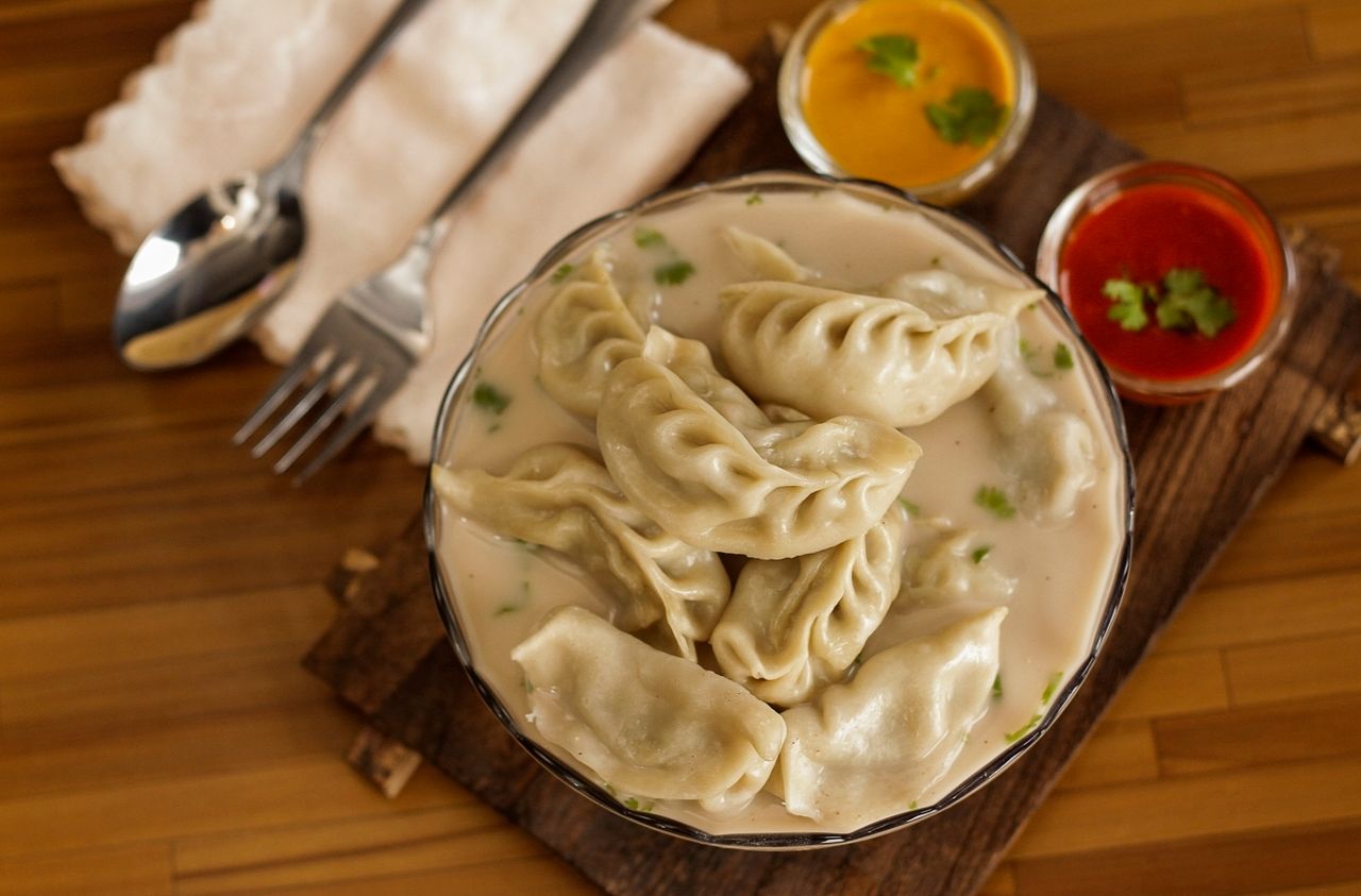 Steamed momos, Nepali dumplings, at Himchuli Highlands in Denver