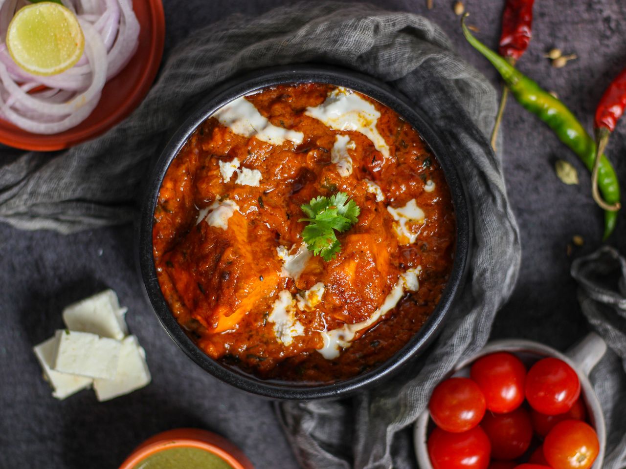 Creamy makhani curry in a bowl at Himchuli Highlands, Denver
